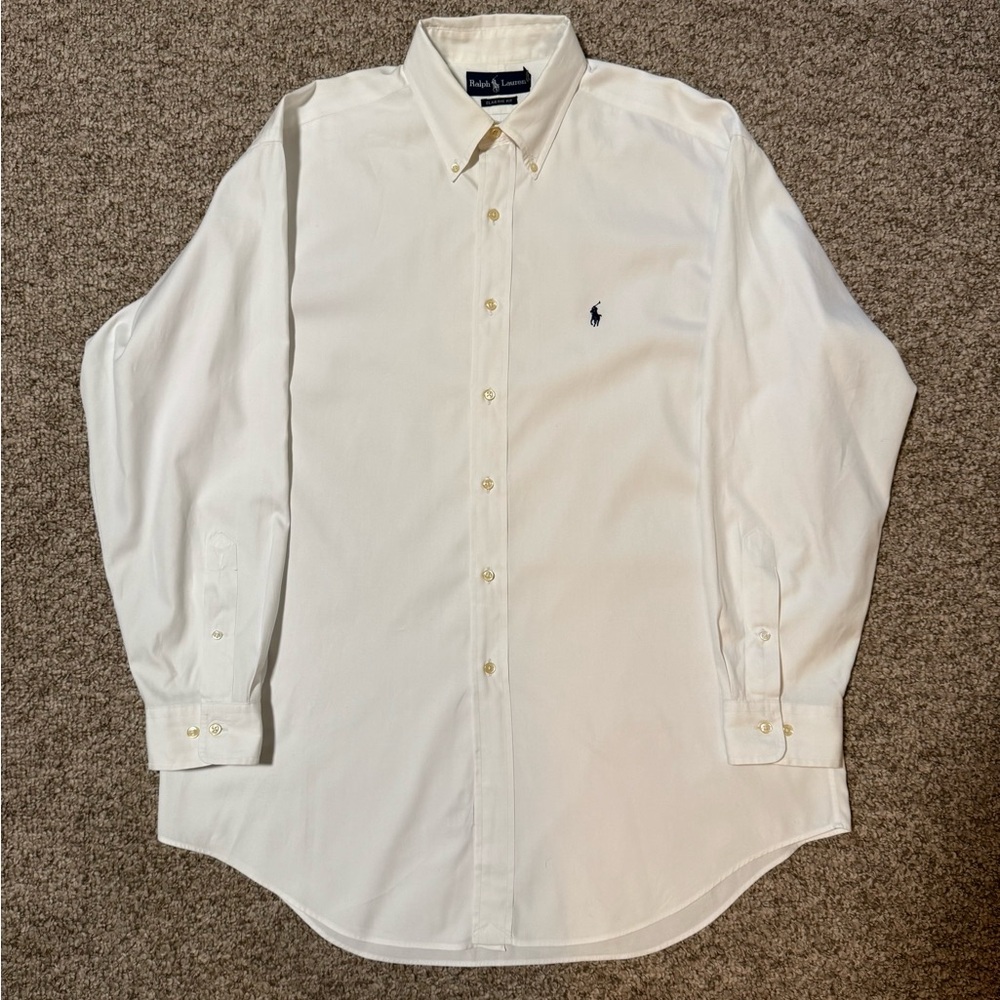 Ralph Lauren Men's Classic White Button-Down Shirt